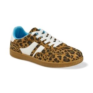 Madden Girl Leopard Print Sneakers with White and Blue Accents